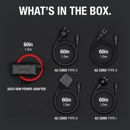 Incarcator rapid NOCO XGC4 56W pentru roboti de pornire NOCO Boost GB70 / GB150 / GB500 Incarcator rapid NOCO XGC4 56W pentru roboti de pornire NOCO Boost GB70 / GB150 / GB500