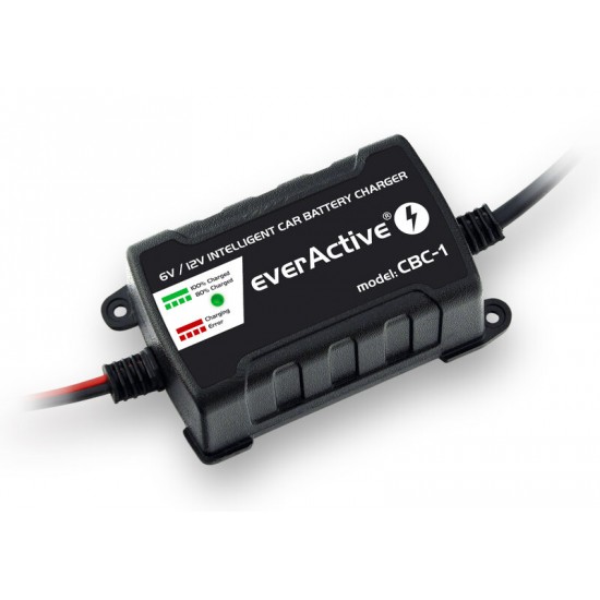 Incarcator inteligent 6V / 12V 1Ah pentru acumulatori stationari plumb-acid VRLA AGM GEL EverActive CBC-1