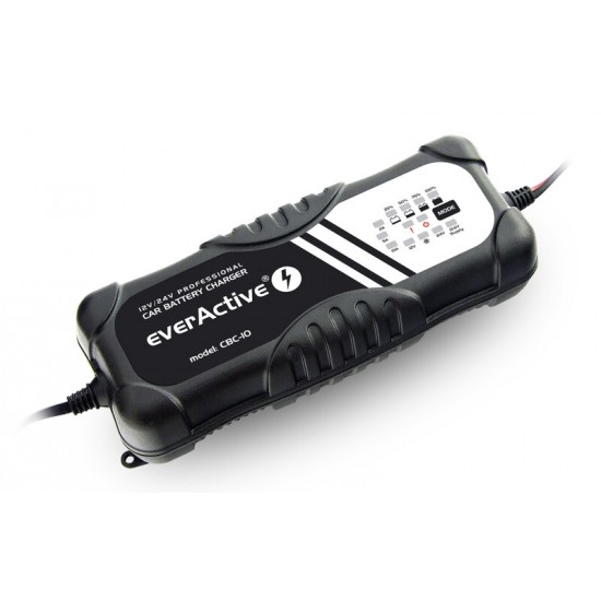 Incarcator Profesional 12V / 24V - max. 10ah Everactive CBC-10 pentru acumulatori stationari gel plumb-acid auto Incarcator Profesional 12V / 24V - max. 10ah Everactive CBC-10 pentru acumulatori stationari gel plumb-acid auto