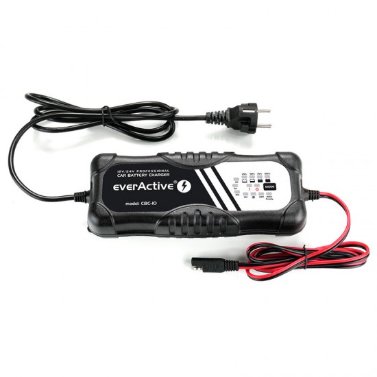 Incarcator Profesional 12V / 24V - max. 10ah Everactive CBC-10 pentru acumulatori stationari gel plumb-acid auto Incarcator Profesional 12V / 24V - max. 10ah Everactive CBC-10 pentru acumulatori stationari gel plumb-acid auto