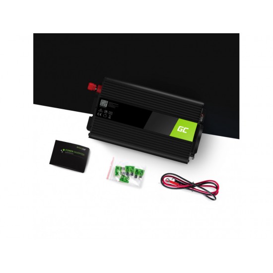 Invertor de tensiune auto de la 12V la 230V 1000W Green Cell INV08 Invertor de tensiune auto de la 12V la 230V 1000W Green Cell INV08
